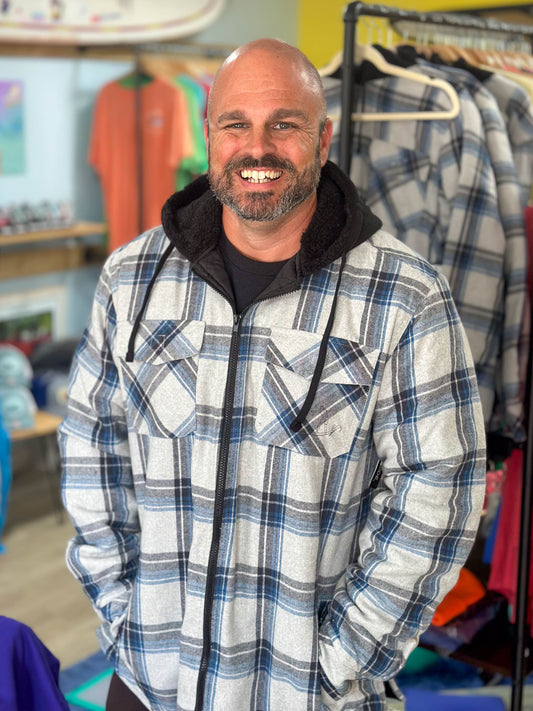 Post Surf ZIP-UP Flannel Hooded Jacket